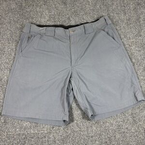 Duluth Trading Men's Shorts XL Gray Stretch Elastic Waist Gusset Camp Hike‎ Dad